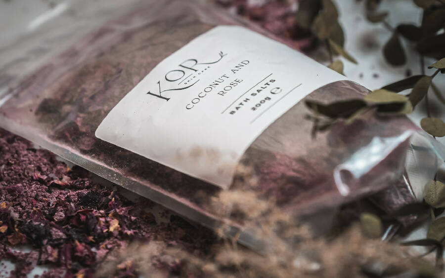 KoR Skin Care - Coconut and Rose Bath Salts