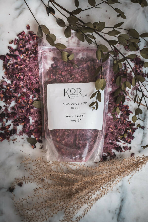 KoR Skin Care - Coconut and Rose Bath Salts