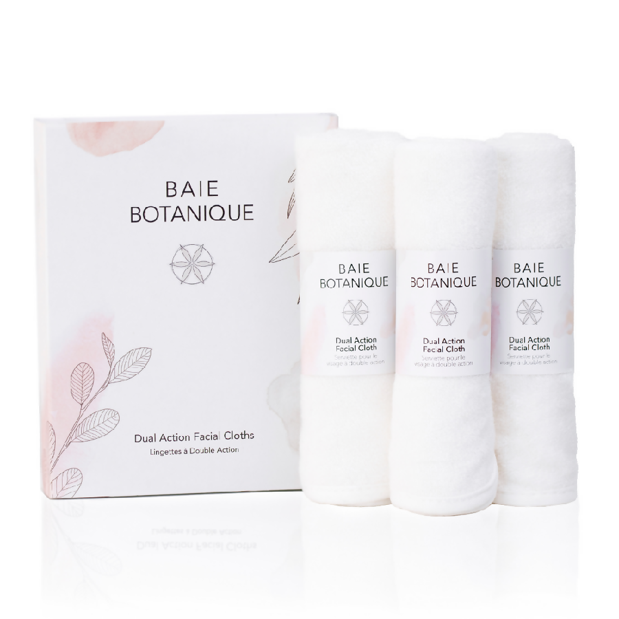 Baie Botanique - Dual Action Facial Cloth Set of 3