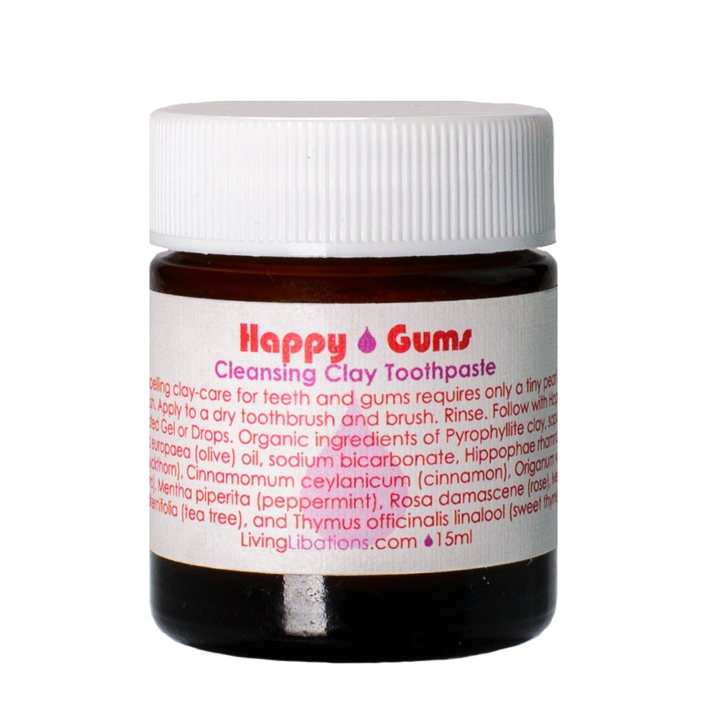 Living Libations - Happy Gums Cleansing Clay Toothpaste - Glow Organic